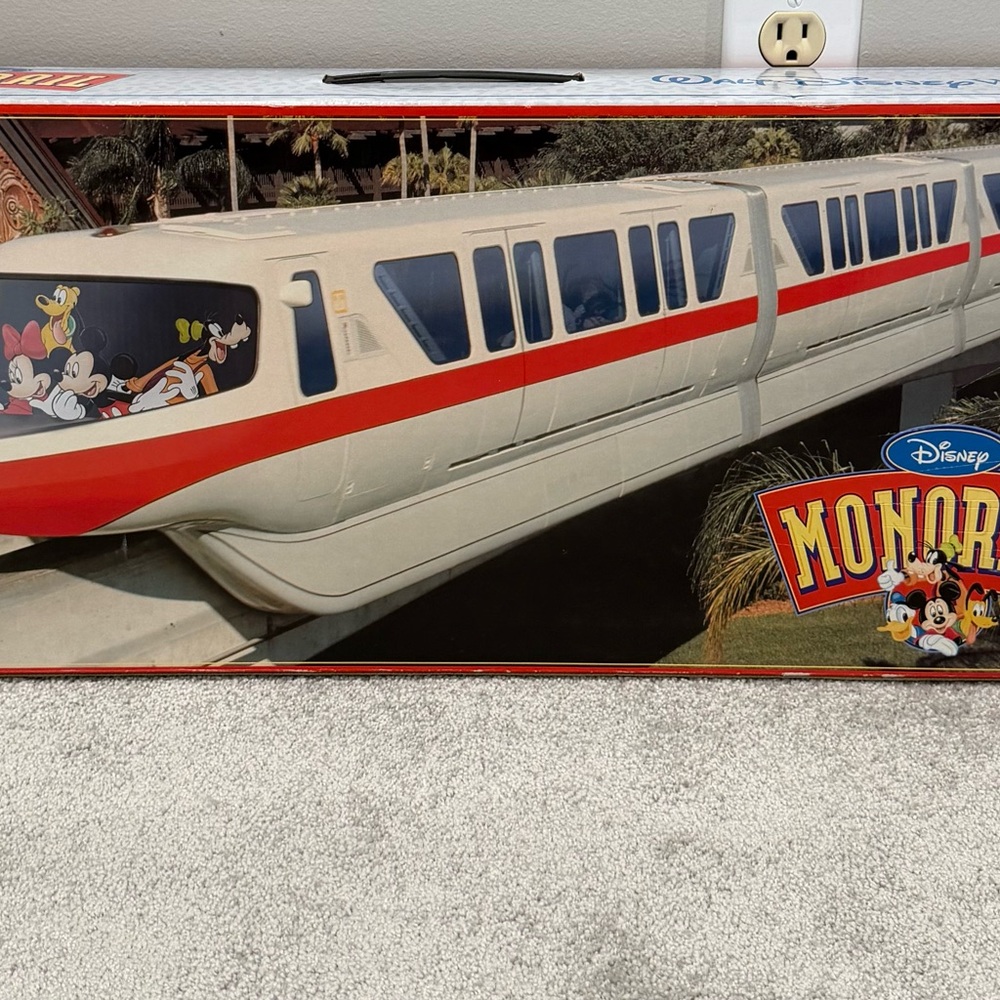 Vintage Walt Disney World Monorail Toy Set With Track In Original Box